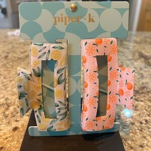 Piper K | Lemon & Orange Hair Clips 🍋🍊
